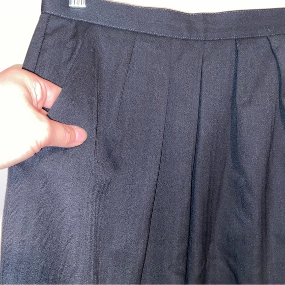 Pendleton Skirt Womens Small 27” Waist 100% Wool Pencil Pockets Secretary Black - Picture 7 of 12